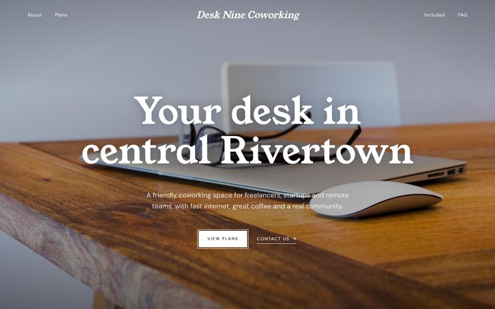 Vintage style — coworking website
